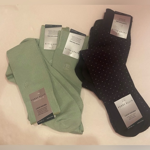 Perry Ellis 5 Pair Portfolio Men’s Dress Socks Ultra Soft Shoe Size 7-12 - Picture 1 of 6